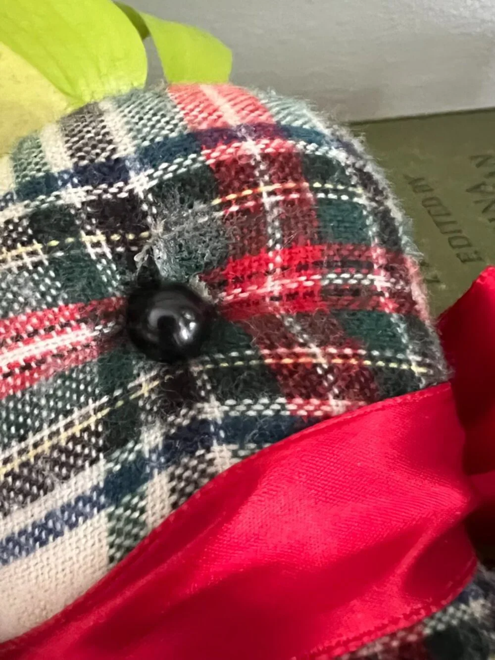 Handmade‎ Vintage Plaid  Flannel Fabric Duck Decor Ralph Lauren Style